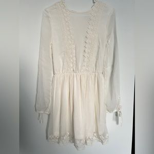 H&M white chiffon dress